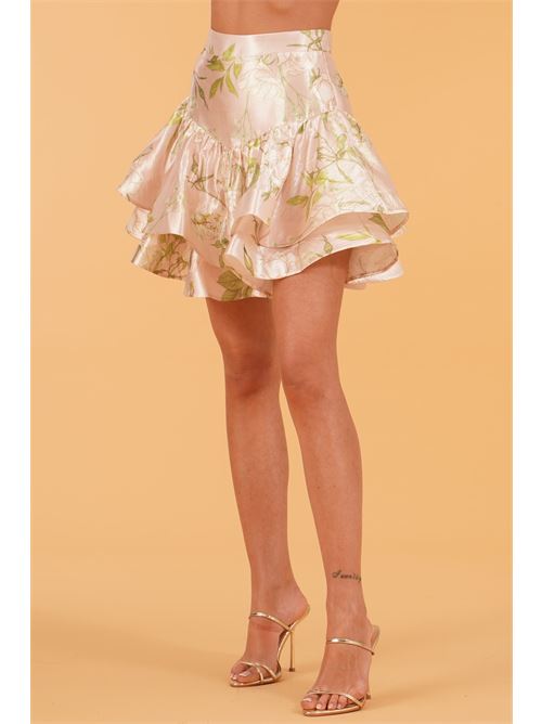 Gonna in raso fantasia twins fantasy | T4853GBEIGE